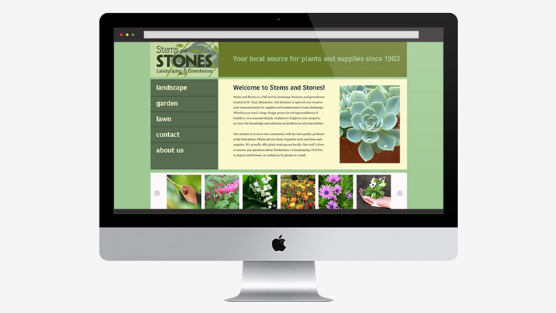 Stems and Stones Desktop Mockup